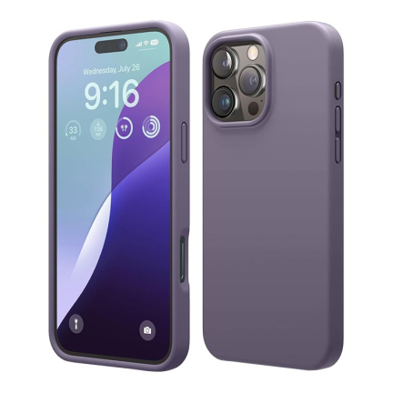 Чехол iPhone 16 Pro Max Elago Soft Silicone Liquid Deep Lavender (Фиолетовый)