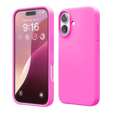 Чехол iPhone 16 Elago Soft Silicone Liquid Ice Red (Розовый)