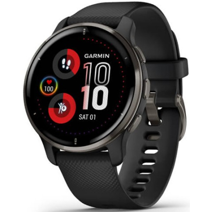 Garmin Venu 2 Plus GPS / Black Case / Silicone Band  ANZ