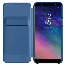 Чехол-книга Galaxy A6 Plus Wallet Cover Blue