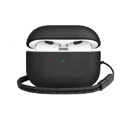 Чехол AirPods 3 Uniq Terra Genuine leather Cace Star Black Green (Зеленый)