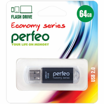 USB Накопитель Perfeo E01 64GB Black